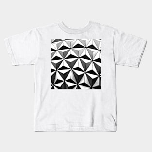 Black and White Diamond Shape Kids T-Shirt